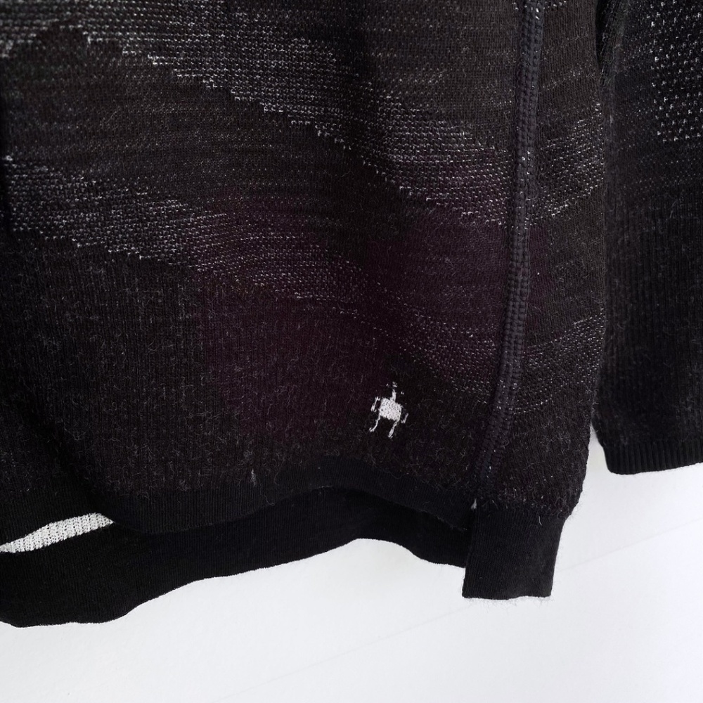 Smartwool Intraknit 200 Thermal Merino Base Layer Crew Black-White Large Women's - Picture 17 of 17